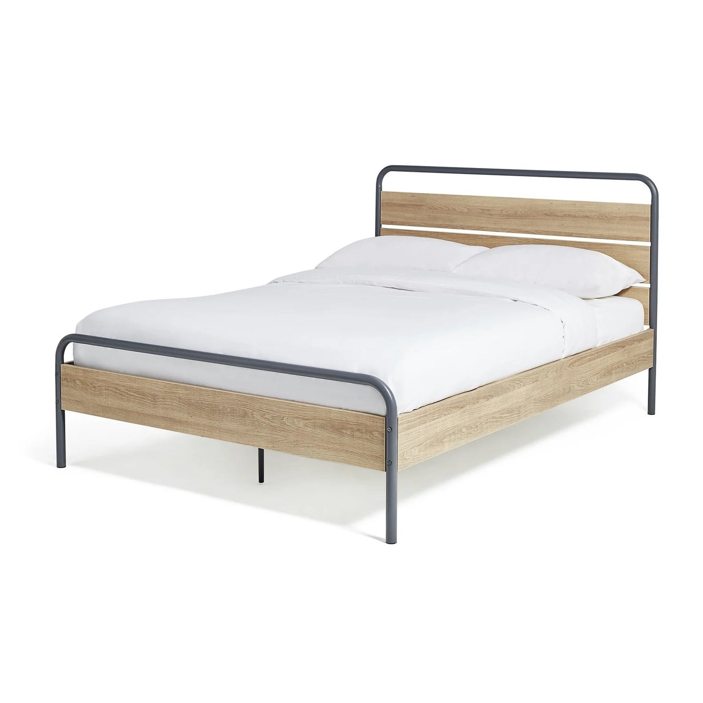 Habitat Industrial Double Metal Bed Frame - Grey